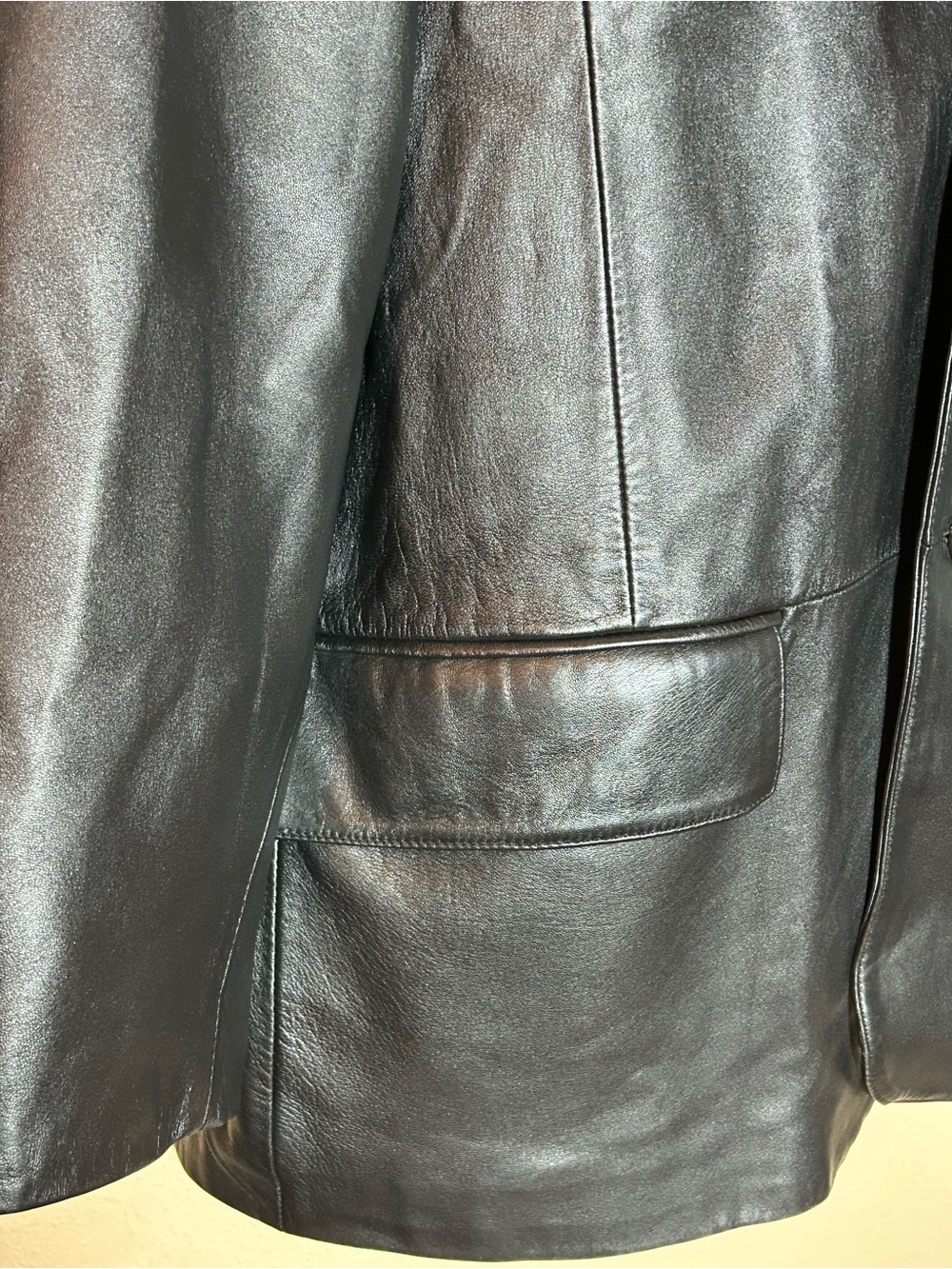 Wilson’s Leather Men’s 2 Button Leather Blazer Jacket, Black, Size 2X, Like New! - Picture 6 of 16